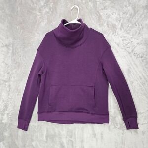 Lululemon Athletica Purple Cowl Neck Long Sleeve Thumbhole Sweatshirt Size 10